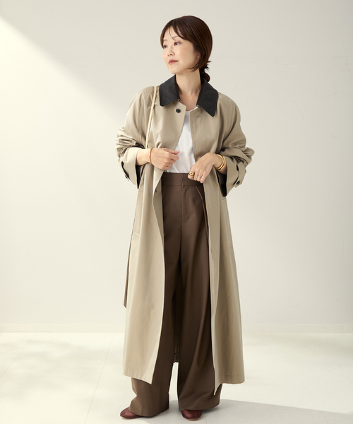 plage（プラージュ）の「R’IAM レザーカラーTRENCH コート（トレンチコート・レディース・ベージュ・34/38）」の21枚目の写真