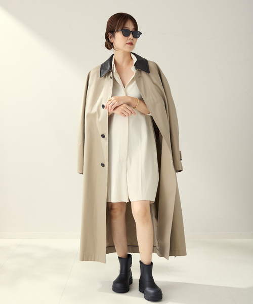 plage（プラージュ）の「R’IAM レザーカラーTRENCH コート（トレンチコート・レディース・ベージュ・34/38）」の22枚目の写真