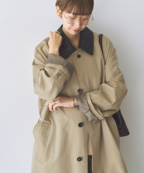 R'IAM レザーカラーTRENCH コート（トレンチコート）｜Plage