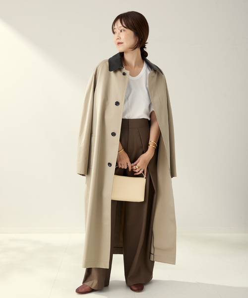 Plage R’IAM レザーカラーTRENCH コート R'IAM レザーカラーTRENCH コート（トレンチコート）｜Plage