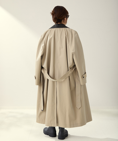 R'IAM レザーカラーTRENCH コート（トレンチコート）｜Plage
