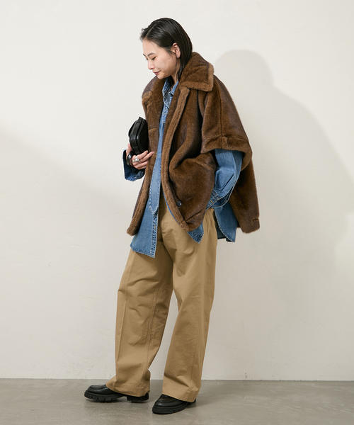 ♡最終価格Instagram作家さま　kikono ウールポンチョ♡ 美品】snidel × 新木優子 × sweetコラボ ポンチョコート ケープ SNIDEL