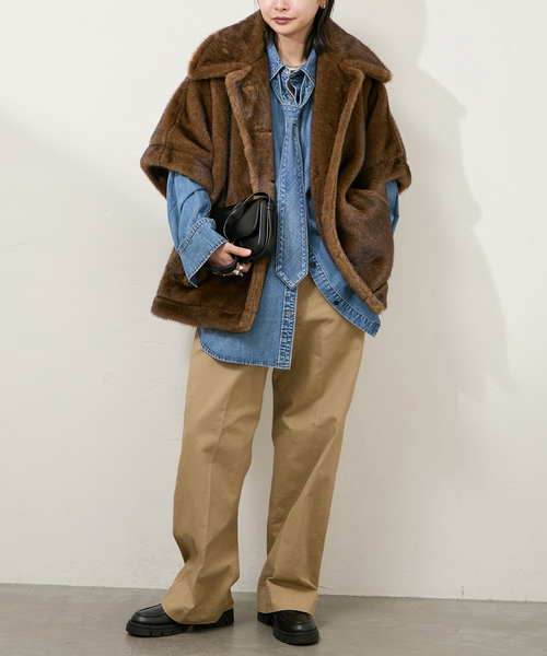 1/21までの掲載ダブルスタンダードクロージング ミンクポンチョ 1/21までの掲載ダブルスタンダードクロージング ミンクポンチョ 1/21