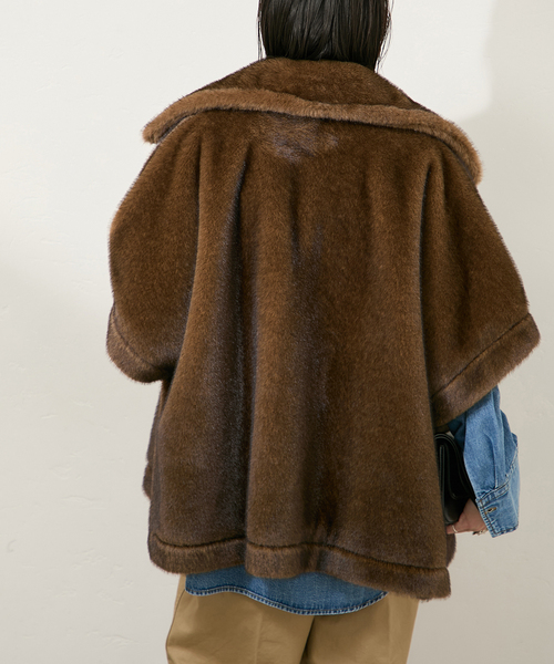 【新品】Dolce. teddy poncho/brown teddy poncho/brown | maison de Dolce.