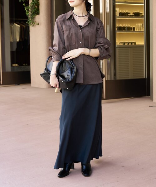 上品な揺れ感】キュプラ混バイアススカート（スカート）｜RIVE DROITE