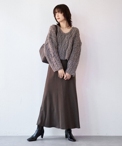 最終値下‼︎【RIVE DROITE】キュプラ混バイアススカート RIVE DROITE｜【上品な揺れ感】キュプラ混バイアススカート | Rakuten