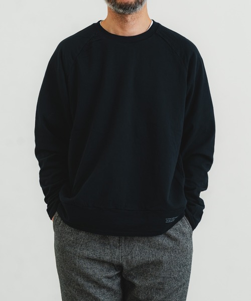 quadro(クオドロ)の「エメラルド接結ニットラグランクルー(Tシャツ/カットソー・メンズ・オフホワイト/オリーブ/モスグリーン/ダークネイビー/ブルーグレー/ベージュ・MEDIUM/LARGE)」の6枚目の写真