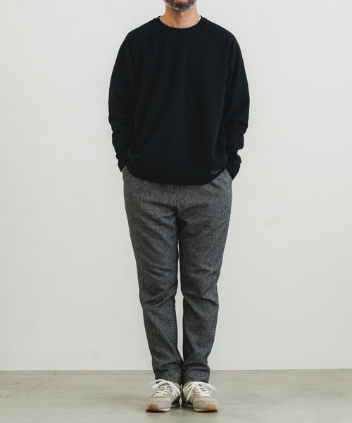 quadro(クオドロ)の「エメラルド接結ニットラグランクルー(Tシャツ/カットソー・メンズ・オフホワイト/オリーブ/モスグリーン/ダークネイビー/ブルーグレー/ベージュ・MEDIUM/LARGE)」の16枚目の写真