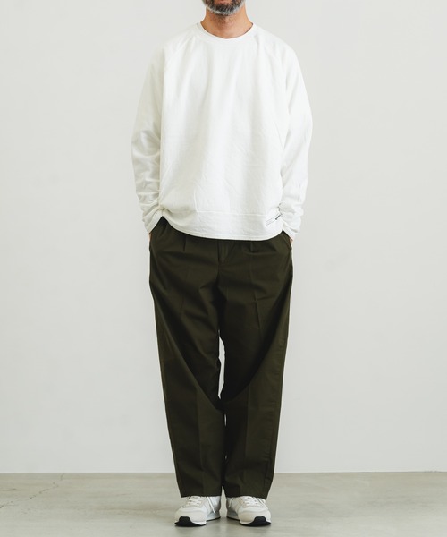quadro(クオドロ)の「エメラルド接結ニットラグランクルー(Tシャツ/カットソー・メンズ・オフホワイト/オリーブ/モスグリーン/ダークネイビー/ブルーグレー/ベージュ・MEDIUM/LARGE)」の18枚目の写真