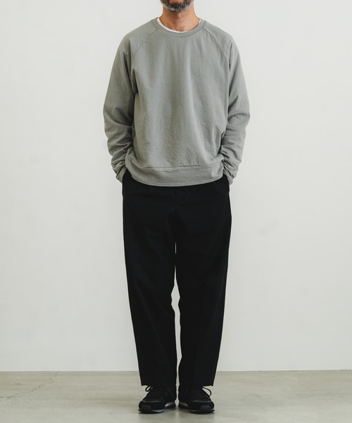 quadro(クオドロ)の「エメラルド接結ニットラグランクルー(Tシャツ/カットソー・メンズ・オフホワイト/オリーブ/モスグリーン/ダークネイビー/ブルーグレー/ベージュ・MEDIUM/LARGE)」の10枚目の写真