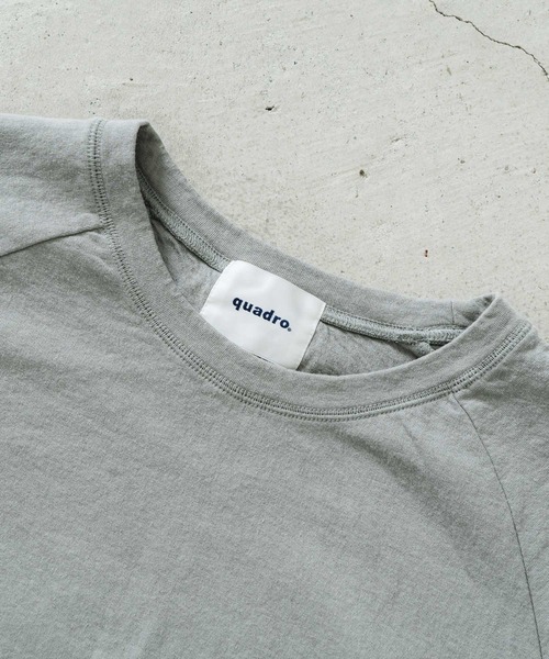 quadro(クオドロ)の「エメラルド接結ニットラグランクルー(Tシャツ/カットソー・メンズ・オフホワイト/オリーブ/モスグリーン/ダークネイビー/ブルーグレー/ベージュ・MEDIUM/LARGE)」の9枚目の写真