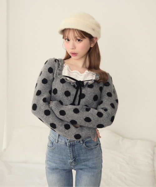 TITTY&CO.(ティティーアンドコー)の「シャギーキャスケット(キャスケット・レディース・ブラウン/グレー/アイボリー・FREE)」の4枚目の写真