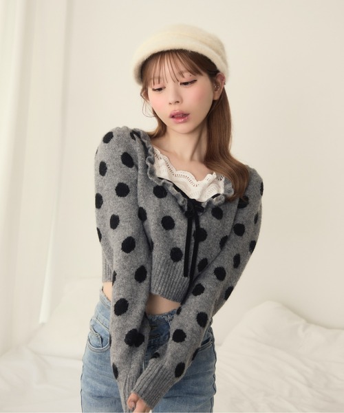 TITTY&CO.(ティティーアンドコー)の「シャギーキャスケット(キャスケット・レディース・ブラウン/グレー/アイボリー・FREE)」の6枚目の写真