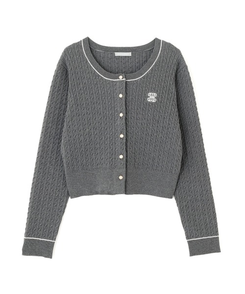 JILL by JILL STUART（ジルバイジルスチュアート）の「◇バリエーションミニケーブルカーディガン（ニット/セーター・レディース・グレー/レッド/ネイビー・FREE）」の10枚目の写真