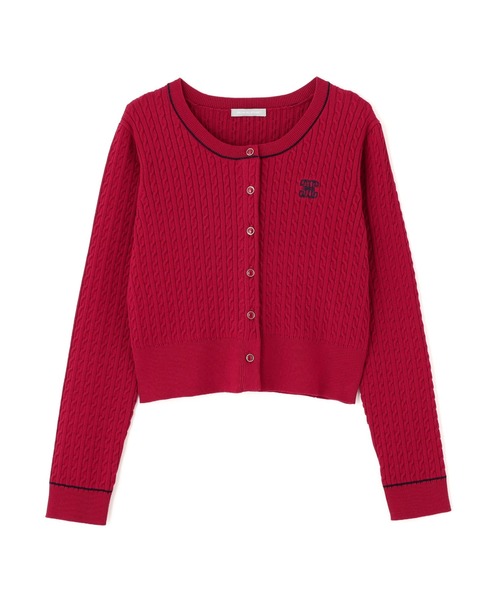 JILL by JILL STUART（ジルバイジルスチュアート）の「◇バリエーションミニケーブルカーディガン（ニット/セーター・レディース・グレー/レッド/ネイビー・FREE）」の12枚目の写真