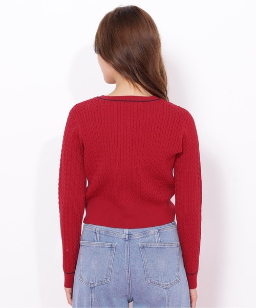 JILL by JILL STUART（ジルバイジルスチュアート）の「◇バリエーションミニケーブルカーディガン（ニット/セーター・レディース・グレー/レッド/ネイビー・FREE）」の22枚目の写真