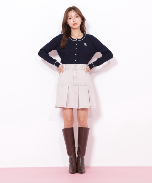 JILL by JILL STUART（ジルバイジルスチュアート）の「◇バリエーションミニケーブルカーディガン（ニット/セーター・レディース・グレー/レッド/ネイビー・FREE）」の17枚目の写真