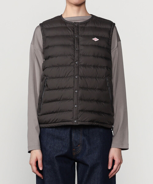 DANTON（ダントン）の「DANTON | インナーダウンベスト WOMEN（ダウンベスト・レディース・オフホワイト/ブラック/ブラック系その他・S/XS/M）」の14枚目の写真