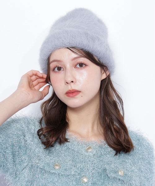 JILL by JILL STUART（ジルバイジルスチュアート）の「シャギーリブワッチ（ハット・レディース・グレー/ホワイト・FREE）」の8枚目の写真