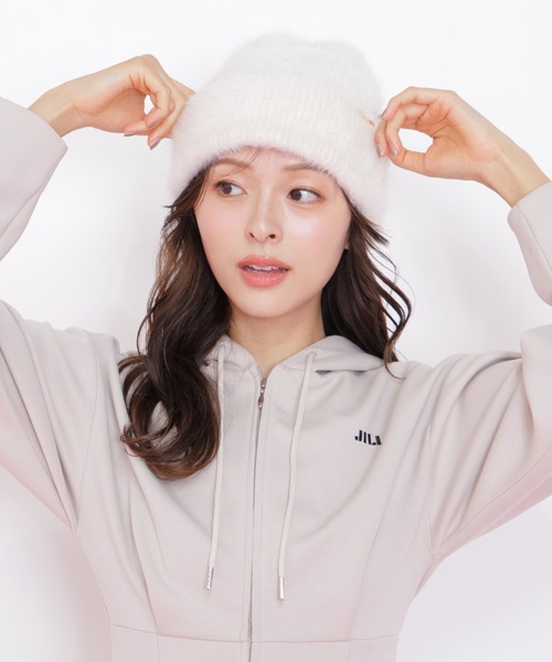 JILL by JILL STUART（ジルバイジルスチュアート）の「シャギーリブワッチ（ハット・レディース・グレー/ホワイト・FREE）」の9枚目の写真