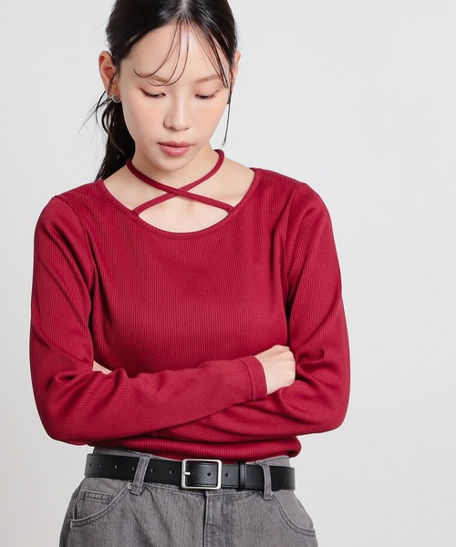 セール】ホルター付トップス（Tシャツ/カットソー）｜Honeys（ハニーズ