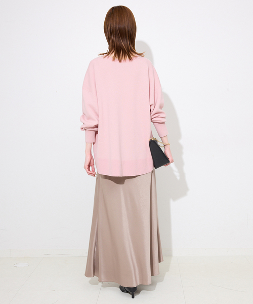 セットアップ対応可/追加》ウォッシャブルスムース クルーネックプル