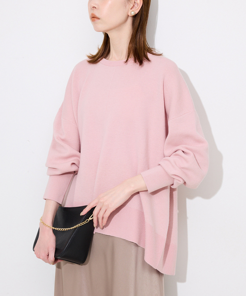 セットアップ対応可/追加》ウォッシャブルスムース クルーネックプル