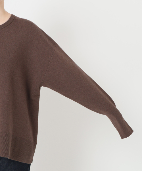 セットアップ対応可/追加》ウォッシャブルスムース クルーネックプル
