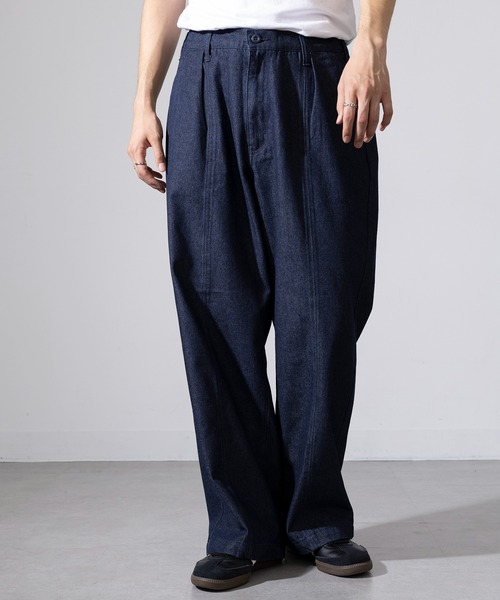 MAGASIN DE MODE Brew(マガジンデモードブリュー)の「【MAGASIN DE MODE Brew】センタータック デニムパンツ 820782 WINS ウエストゴム付・調整可能(デニムパンツ・メンズ・ブルー/ブラック・L/M)」の2枚目の写真