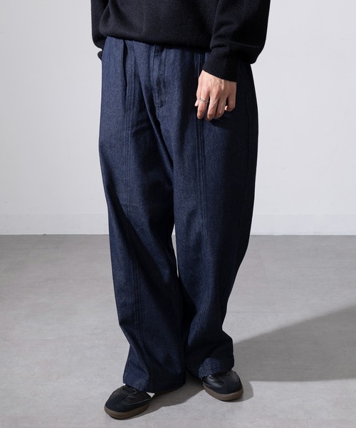 MAGASIN DE MODE Brew(マガジンデモードブリュー)の「【MAGASIN DE MODE Brew】センタータック デニムパンツ 820782 WINS ウエストゴム付・調整可能(デニムパンツ・メンズ・ブルー/ブラック・L/M)」の3枚目の写真