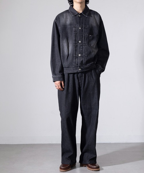 MAGASIN DE MODE Brew(マガジンデモードブリュー)の「【MAGASIN DE MODE Brew】センタータック デニムパンツ 820782 WINS ウエストゴム付・調整可能(デニムパンツ・メンズ・ブルー/ブラック・L/M)」の8枚目の写真