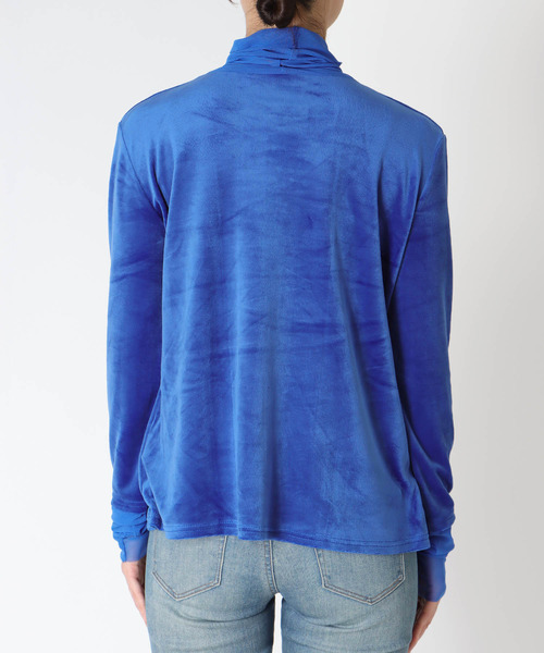 Three Four Time（ｽﾘｰﾌｫｰﾀｲﾑ）の「ベロア×シアータートル（Tシャツ/カットソー・レディース・ブラック/グレー/ブルー・FREE）」の8枚目の写真