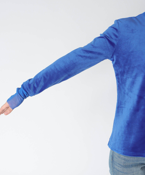 Three Four Time（ｽﾘｰﾌｫｰﾀｲﾑ）の「ベロア×シアータートル（Tシャツ/カットソー・レディース・ブラック/グレー/ブルー・FREE）」の10枚目の写真