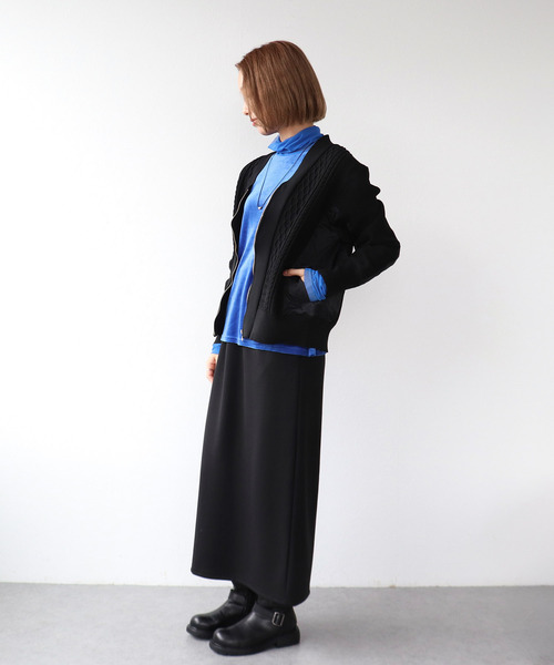 Three Four Time（ｽﾘｰﾌｫｰﾀｲﾑ）の「ベロア×シアータートル（Tシャツ/カットソー・レディース・ブラック/グレー/ブルー・FREE）」の4枚目の写真