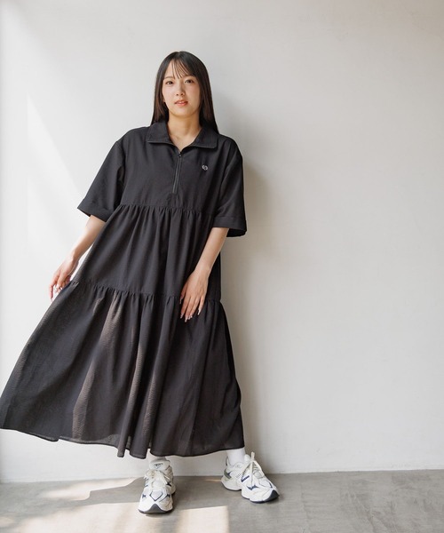 jws jwjwbwjwhhevさん専用.4 GLOBAL WORK（グローバルワーク）の「ハーフZIPロングワンピース