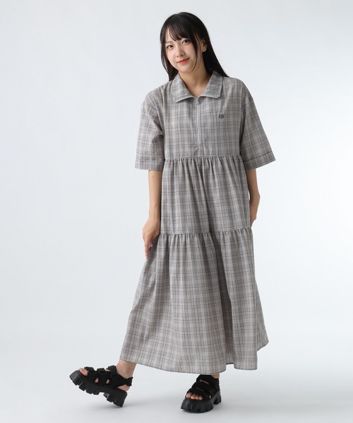 セール】ハーフZIPロングワンピース/AND YUA ANY/589090（ワンピース