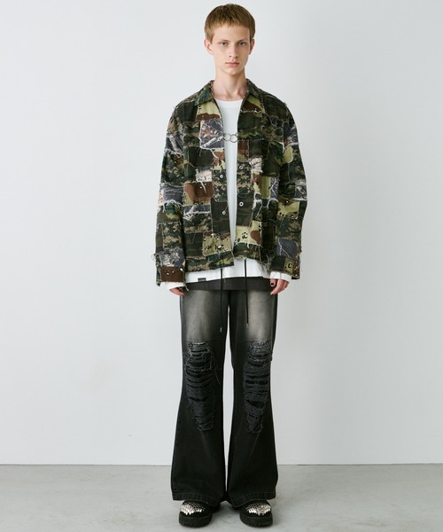 AIVER（アイバー）の「AIVER　カモボロコーチジャケット（ミリタリージャケット・メンズ・ベージュ/ダークカーキ・SMALL/MEDIUM/LARGE）」の22枚目の写真