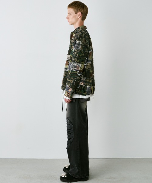 AIVER（アイバー）の「AIVER　カモボロコーチジャケット（ミリタリージャケット・メンズ・ベージュ/ダークカーキ・SMALL/MEDIUM/LARGE）」の18枚目の写真