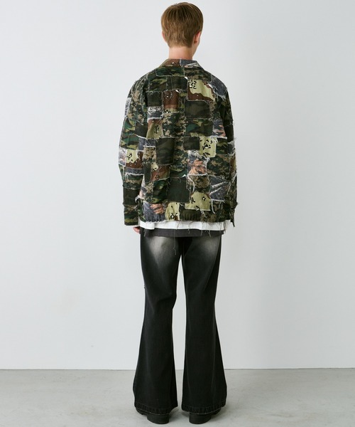 AIVER（アイバー）の「AIVER　カモボロコーチジャケット（ミリタリージャケット・メンズ・ベージュ/ダークカーキ・SMALL/MEDIUM/LARGE）」の19枚目の写真