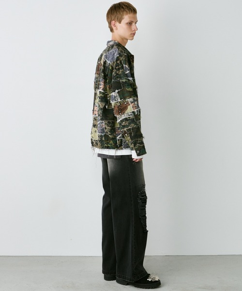 AIVER（アイバー）の「AIVER　カモボロコーチジャケット（ミリタリージャケット・メンズ・ベージュ/ダークカーキ・SMALL/MEDIUM/LARGE）」の20枚目の写真