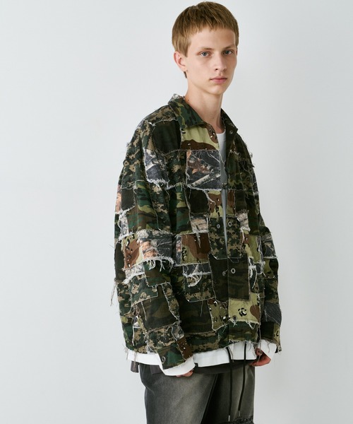 セール】AIVER カモボロコーチジャケット（ミリタリージャケット