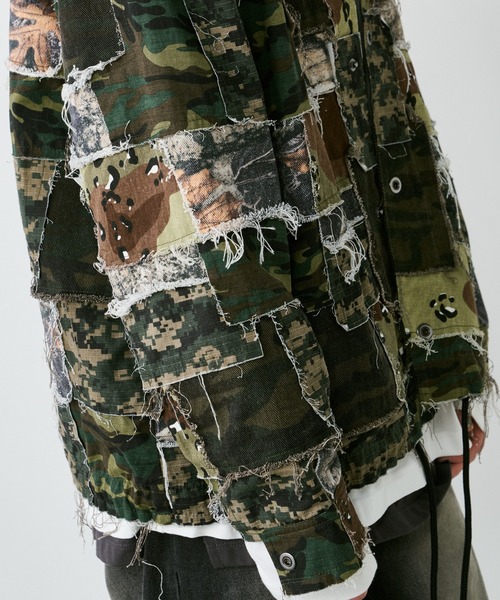 AIVER（アイバー）の「AIVER　カモボロコーチジャケット（ミリタリージャケット・メンズ・ベージュ/ダークカーキ・SMALL/MEDIUM/LARGE）」の14枚目の写真