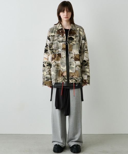 AIVER（アイバー）の「AIVER　カモボロコーチジャケット（ミリタリージャケット・メンズ・ベージュ/ダークカーキ・SMALL/MEDIUM/LARGE）」の6枚目の写真