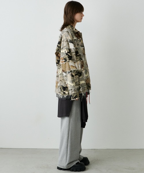 AIVER（アイバー）の「AIVER　カモボロコーチジャケット（ミリタリージャケット・メンズ・ベージュ/ダークカーキ・SMALL/MEDIUM/LARGE）」の4枚目の写真