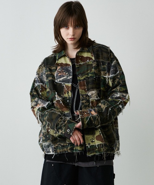 セール】AIVER カモボロコーチジャケット（ミリタリージャケット