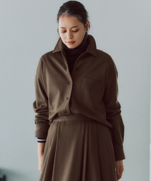 ウールミルドジャージー シャツ（シャツ/ブラウス）｜23区（ニジュウ