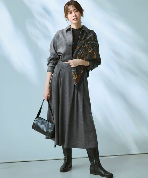 ウールミルドジャージー シャツ（シャツ/ブラウス）｜23区（ニジュウ