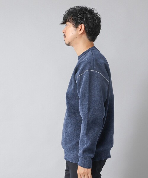NOLLEY’S（ノーリーズ）の「【ACTIVE SECT】《限定展開》Wフェイスモールクルーネック 25AW（ニット/セーター・メンズ・ブラック/グレイッシュベージュ/ネイビー・S/M/L）」の8枚目の写真