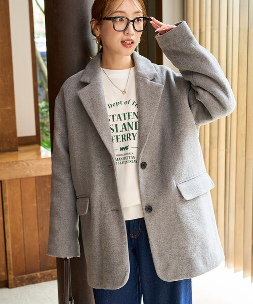 セール】限定展開 ダブルフェイス テーラード ジャケット コート