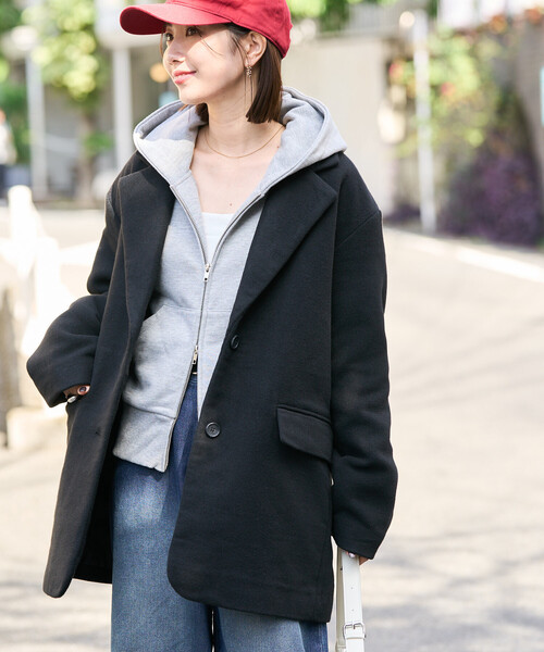 限定展開 ダブルフェイス テーラード ジャケット コート